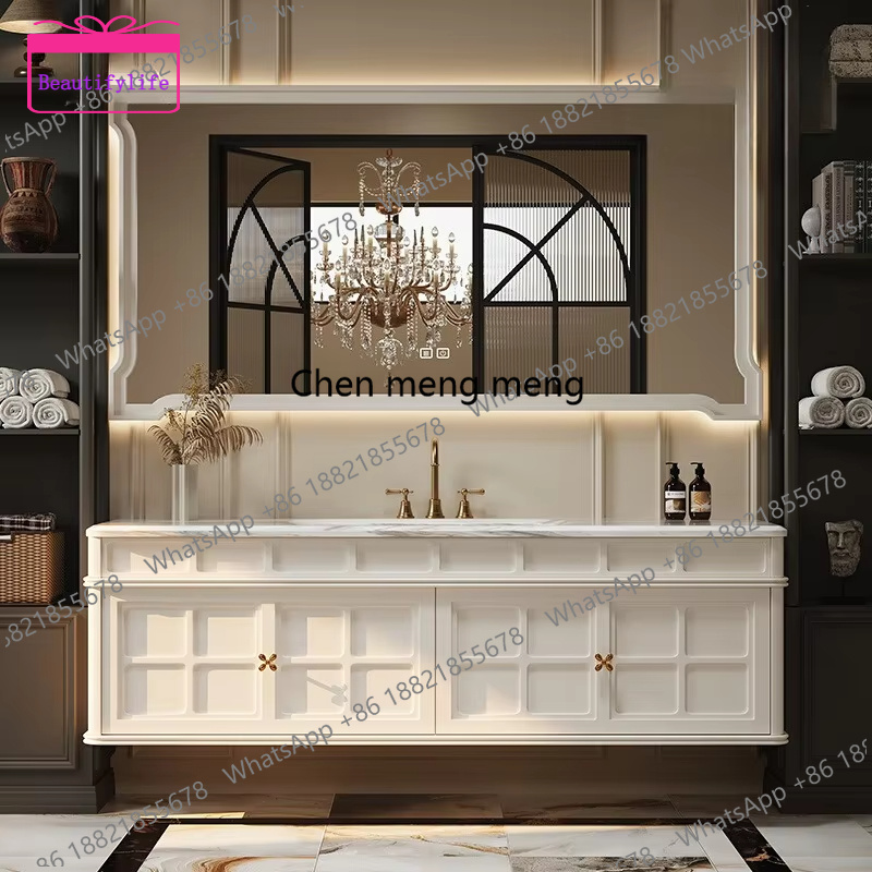 Luxury Skincare Display - Armário de Banheiro Retrô Francês YL: