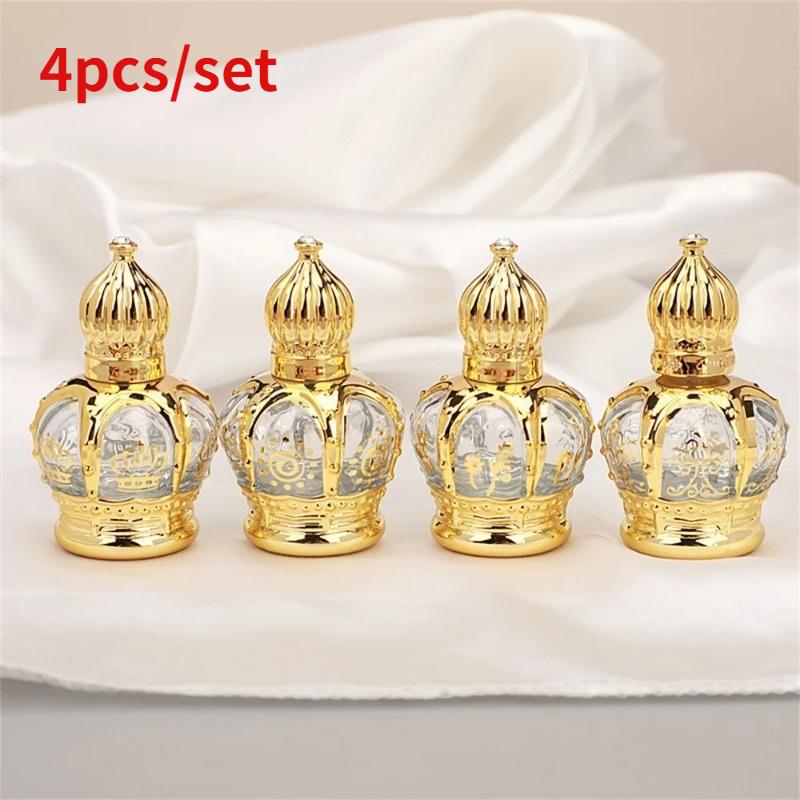 Luxury Skincare Bottles - Conjunto de 4 Frascos de Óleo