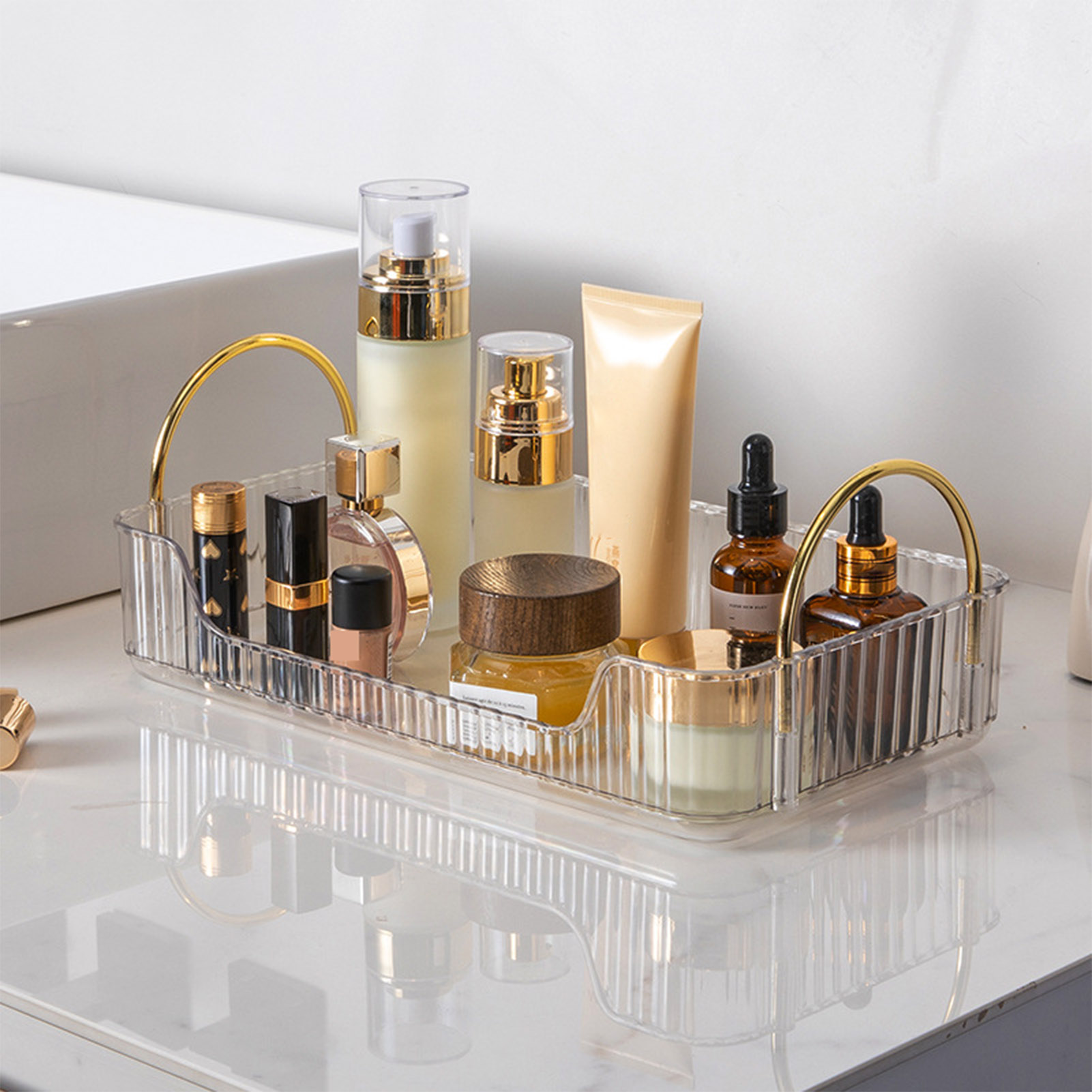 Organizador de banheiro de lux - Luxury Skincare Tray avaliação e preço