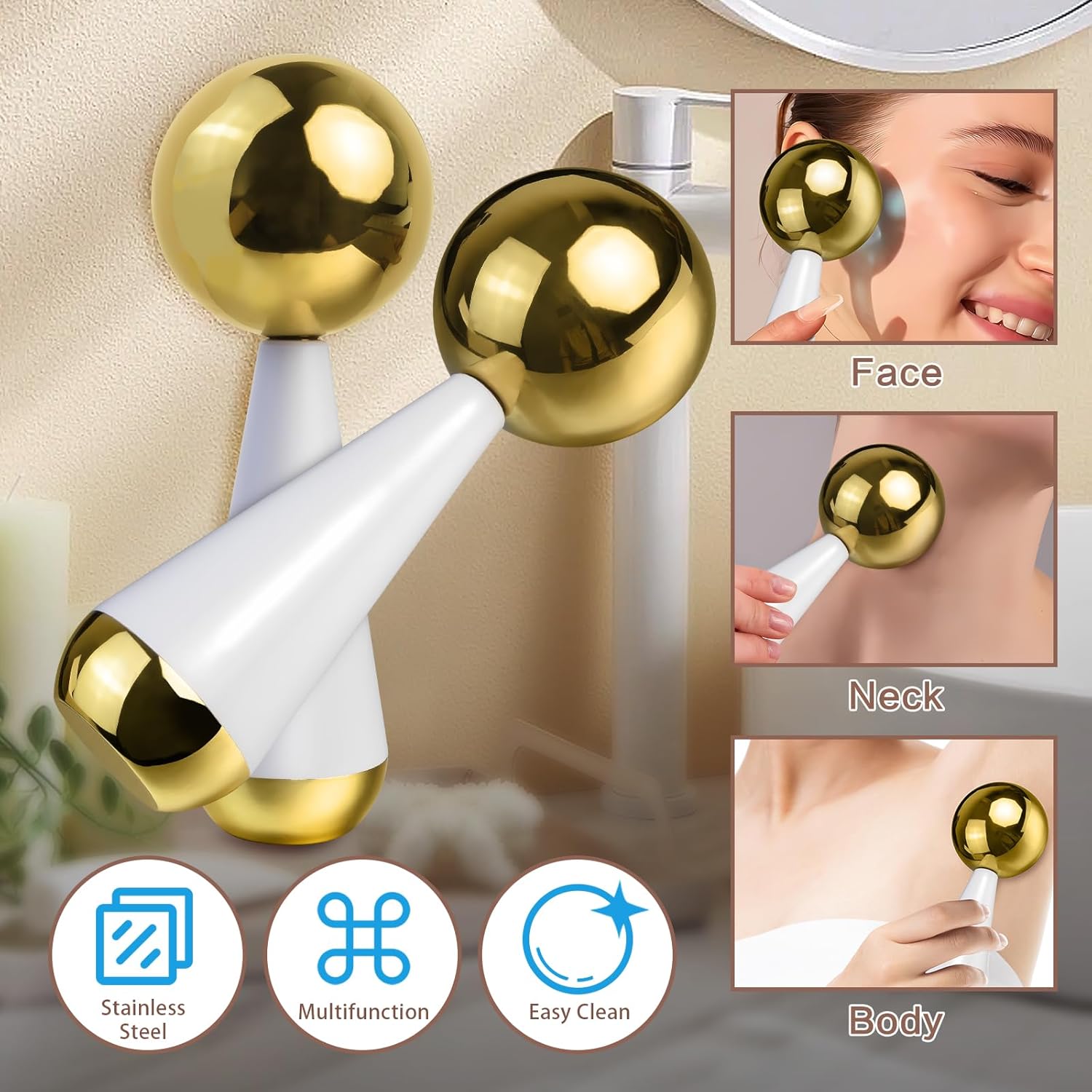 Globos de gelo para rosto, olh - Luxury Skincare Tools avaliação e preço