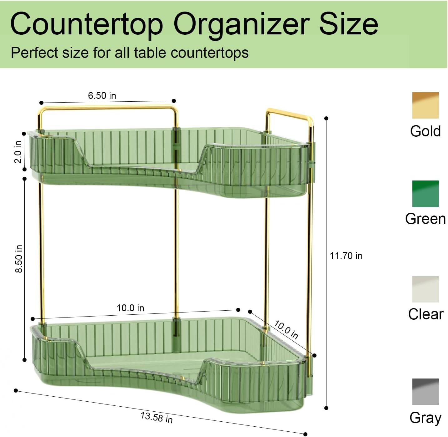 Organizador de Banheiro Transp - Luxury Skincare Tray avaliação e preço