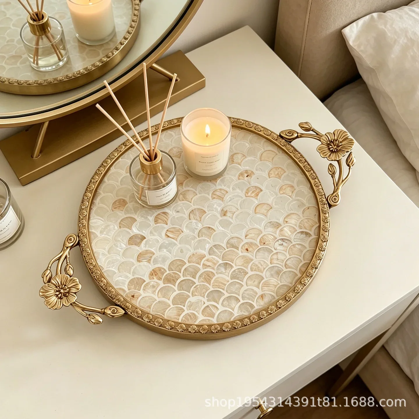 b7- Nova bandeja decorativa ch - Luxury Skincare Tray avaliação e preço